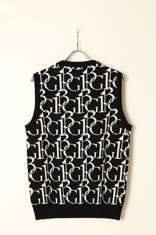 画像5: 【 30%OFF セール49,500円→34,650円】 1PIU1UGUALE3 GOLF ウノピゥウノウグァーレトレ ゴルフ KNIT VEST 113G FULL LOGO {-BBA} (5)