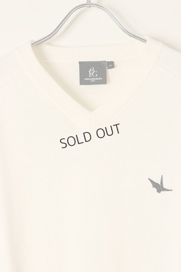 画像3: {SOLD}1PIU1UGUALE3 GOLF ウノピゥウノウグァーレトレ ゴルフ V-KNIT BACK LOGO{-BBA} (3)