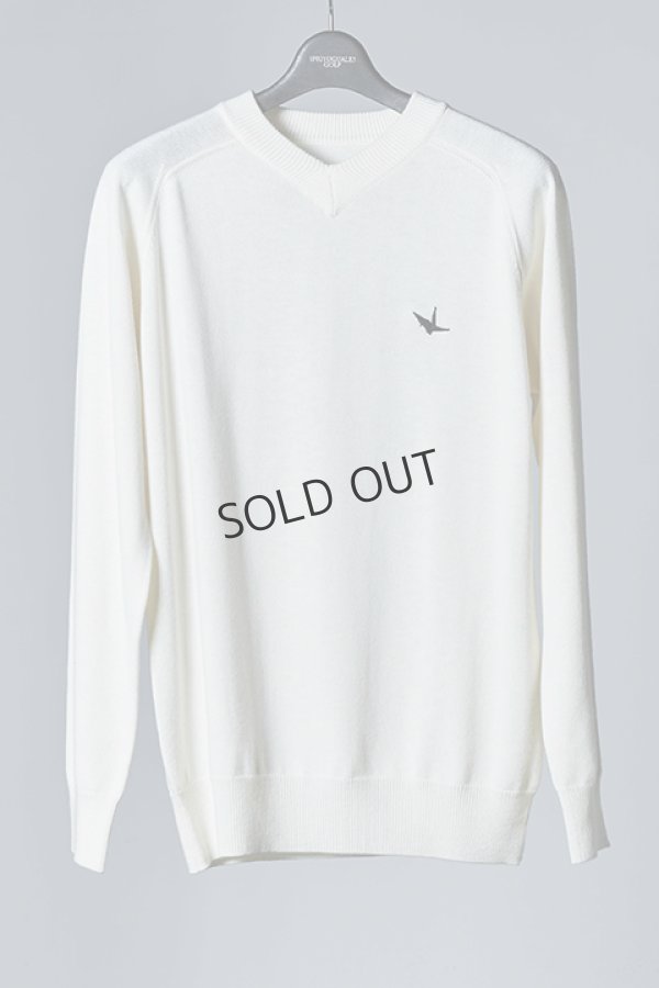 画像1: {SOLD}1PIU1UGUALE3 GOLF ウノピゥウノウグァーレトレ ゴルフ V-KNIT BACK LOGO{-BBA} (1)