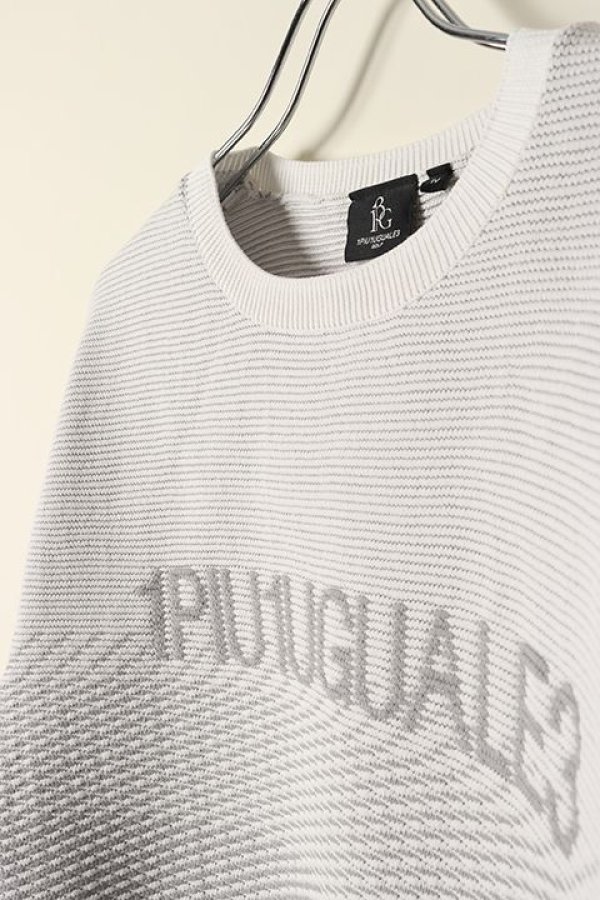 画像4: 【 30%OFF セール51,700円→36,190円】 1PIU1UGUALE3 GOLF ウノピゥウノウグァーレトレ ゴルフ R-NECK KNIT GRADATION{-BCS} (4)