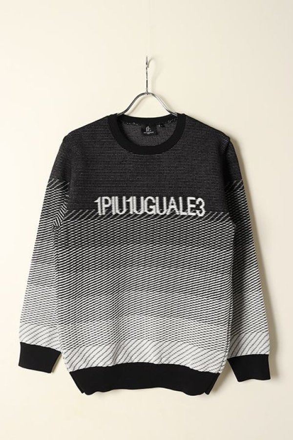 画像2: 【 30%OFF セール51,700円→36,190円】 1PIU1UGUALE3 GOLF ウノピゥウノウグァーレトレ ゴルフ R-NECK KNIT GRADATION{-BCS} (2)