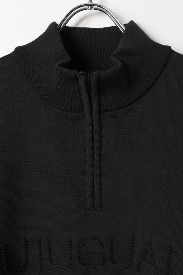 画像2: 【 30%OFF セール52,800円→36,960円】 1PIU1UGUALE3 GOLF ウノピゥウノウグァーレトレ ゴルフ MOCK NECK KNIT LOGO RIB ZIP{-BCA} (2)