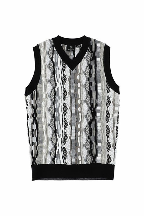 画像2: 【 30%OFF セール51,700円→36,190円】 1PIU1UGUALE3 GOLF ウノピゥウノウグァーレトレ ゴルフ COOGI VEST{-BDS} (2)