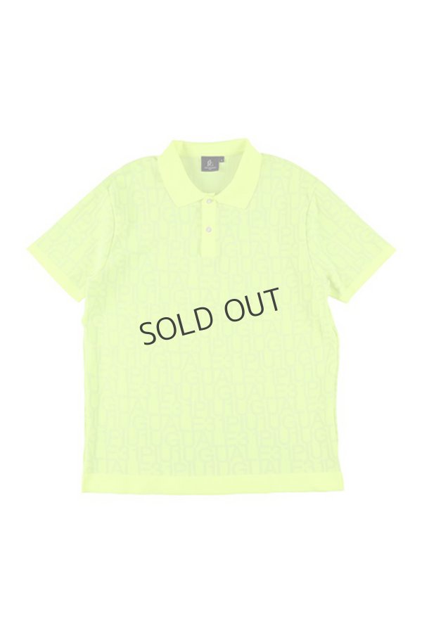 画像2: {SOLD}1PIU1UGUALE3 GOLF ウノピゥウノウグァーレトレ ゴルフ S/S KNIT POLO JAQURED LOGO{-BDS} (2)