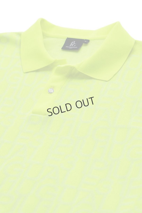 画像4: {SOLD}1PIU1UGUALE3 GOLF ウノピゥウノウグァーレトレ ゴルフ S/S KNIT POLO JAQURED LOGO{-BDS} (4)