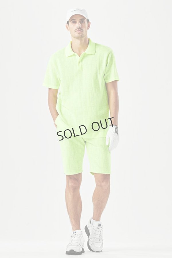 画像7: {SOLD}1PIU1UGUALE3 GOLF ウノピゥウノウグァーレトレ ゴルフ S/S KNIT POLO JAQURED LOGO{-BDS} (7)