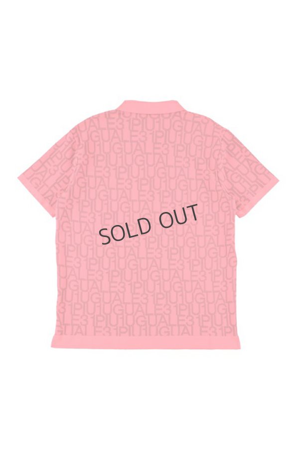 画像2: {SOLD}1PIU1UGUALE3 GOLF ウノピゥウノウグァーレトレ ゴルフ S/S KNIT POLO JAQURED LOGO{-BDS} (2)