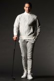 画像2: {SOLD}1PIU1UGUALE3 GOLF ウノピゥウノウグァーレトレ ゴルフ KNIT TRACK PANTS{-BEA} (2)