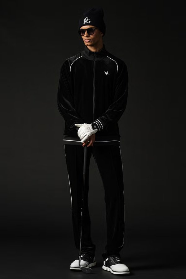 画像2: 1PIU1UGUALE3 GOLF ウノピゥウノウグァーレトレ ゴルフ VELOUR PIPING PANTS{-BFA} (2)