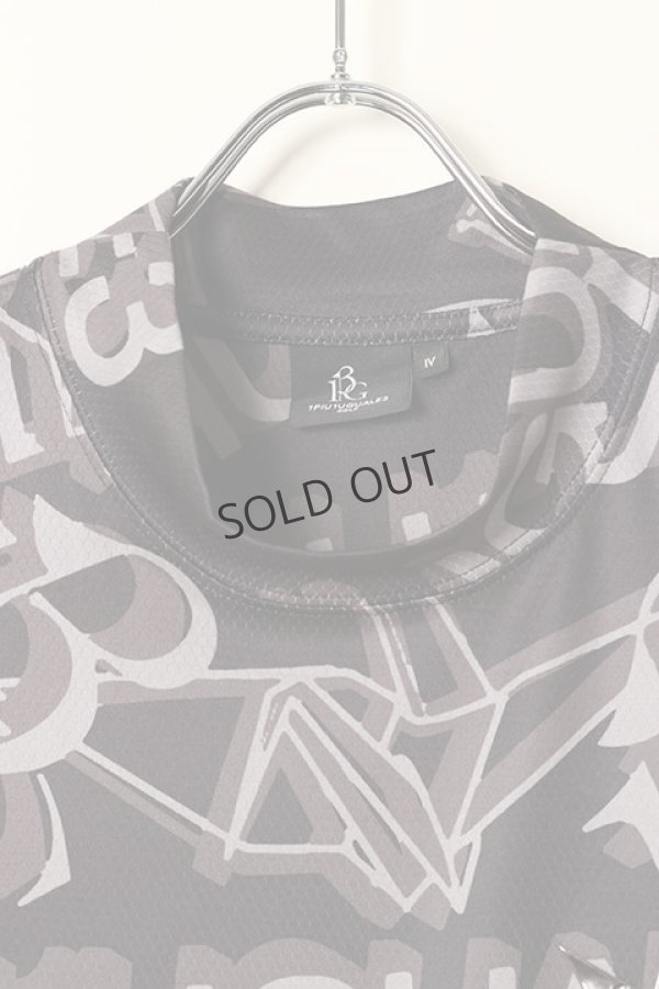 画像2: {SOLD}1PIU1UGUALE3 GOLF ウノピゥウノウグァーレトレ ゴルフ S/S MOCK NECK ALL LOGO MIX{-BCS} (2)