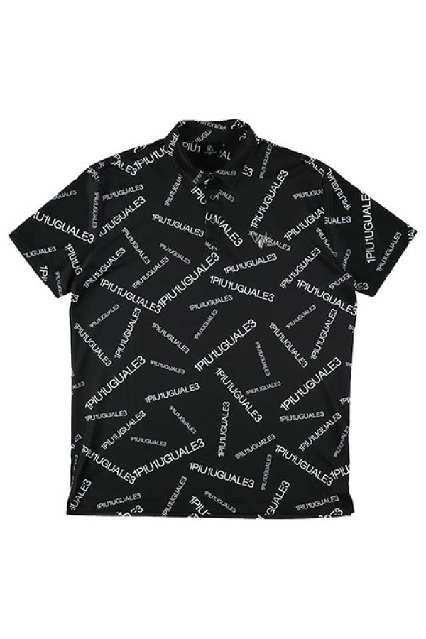 画像1: 【周年記念 10%OFF ｜41,800円→37,620円】 1PIU1UGUALE3 GOLF ウノピゥウノウグァーレトレ ゴルフ S/S POLO RANDOM 1PIU1UGUALE3 LOGO{-BDS} (1)