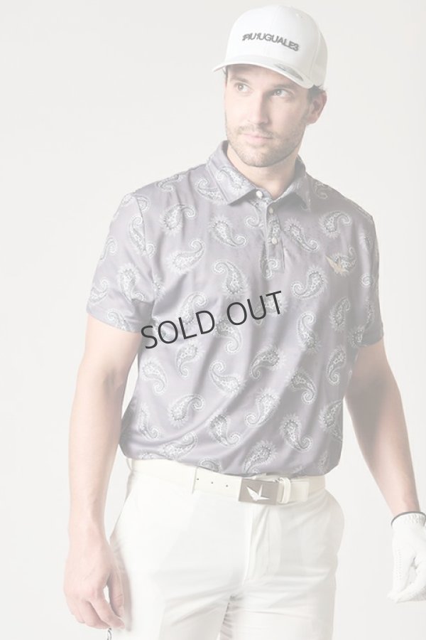 画像1: {SOLD}1PIU1UGUALE3 GOLF ウノピゥウノウグァーレトレ ゴルフ S/S POLO PAISLEY{-BDS} (1)