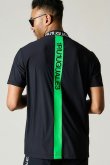 画像1: 【24SS新作】1PIU1UGUALE3 GOLF ウノピゥウノウグァーレトレ ゴルフ S/S MOCK NECK NEON BACK TAPE{-BDS} (1)