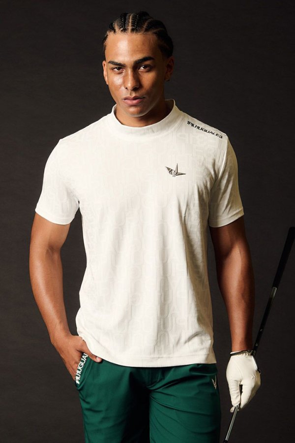 画像2: 1PIU1UGUALE3 GOLF ウノピゥウノウグァーレトレ ゴルフ JACQUARD MOCK NECK{-BFS} (2)