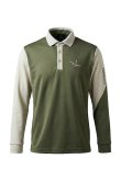 画像1: 1PIU1UGUALE3 GOLF ウノピゥウノウグァーレトレ ゴルフ L/S POLO TWO TONE{-BFA} (1)