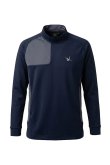 画像1: 1PIU1UGUALE3 GOLF ウノピゥウノウグァーレトレ ゴルフ L/S MOCK NECK SHOULDER PANEL{-BFA} (1)