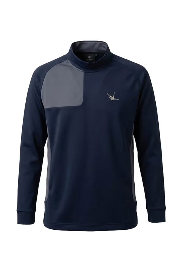 画像1: 1PIU1UGUALE3 GOLF ウノピゥウノウグァーレトレ ゴルフ L/S MOCK NECK SHOULDER PANEL{-BFA} (1)