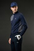 画像4: 1PIU1UGUALE3 GOLF ウノピゥウノウグァーレトレ ゴルフ L/S MOCK NECK SHOULDER PANEL{-BFA} (4)