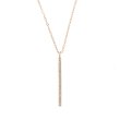 画像1: Hirotaka ヒロタカ Vertical Diamond Bar Necklace(Yellow Gold){-BJS} (1)