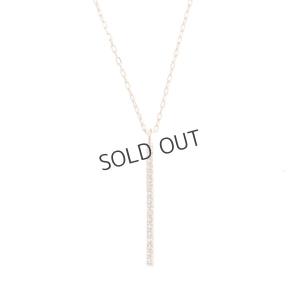 画像1: {SOLD}Hirotaka ヒロタカ Vertical Diamond Bar Necklace(Yellow Gold){-BJS} (1)