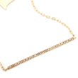 画像2: {SOLD}Hirotaka ヒロタカ Gossamer Diamond Long Bar Bracelet(Yellow Gold){-BJA} (2)
