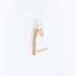 画像1: {SOLD}Hirotaka ヒロタカ Diamond & Pearl Inner Hook Pierce(Yellow Gold){-BJS} (1)