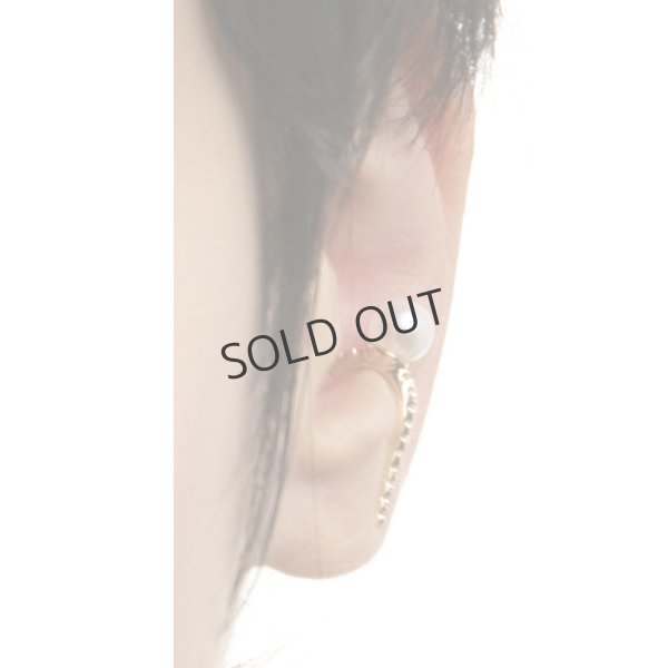 画像3: {SOLD}Hirotaka ヒロタカ Diamond & Pearl Inner Hook Pierce(Yellow Gold){-BJS} (3)