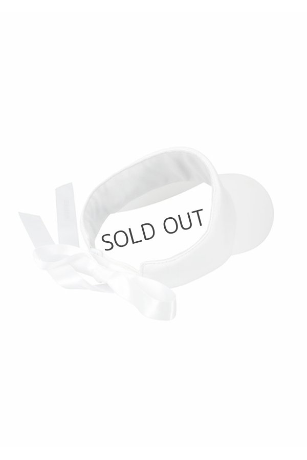 画像2: {SOLD}1PIU1UGUALE3 GOLF ウノピゥウノウグァーレトレ ゴルフ LADIES' 113 GOLF SUN VISOR RIBBON(レディース){-BDS} (2)