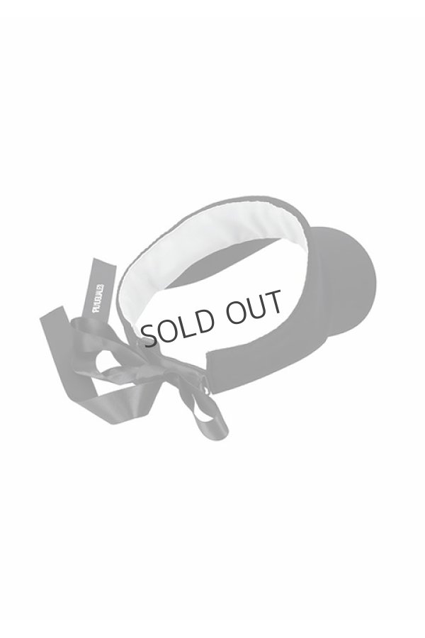 画像2: {SOLD}1PIU1UGUALE3 GOLF ウノピゥウノウグァーレトレ ゴルフ LADIES' 113 GOLF SUN VISOR RIBBON(レディース){-BDS} (2)