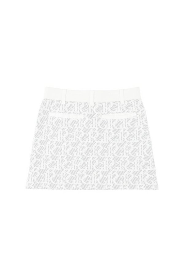 画像3:   1PIU1UGUALE3 GOLF ウノピゥウノウグァーレトレ ゴルフ（レディース） KNIT TRACK SKIRT{-BEA} (3)