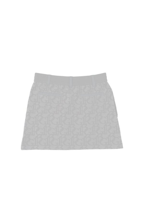 画像4:   1PIU1UGUALE3 GOLF ウノピゥウノウグァーレトレ ゴルフ（レディース） KNIT TRACK SKIRT{-BEA} (4)