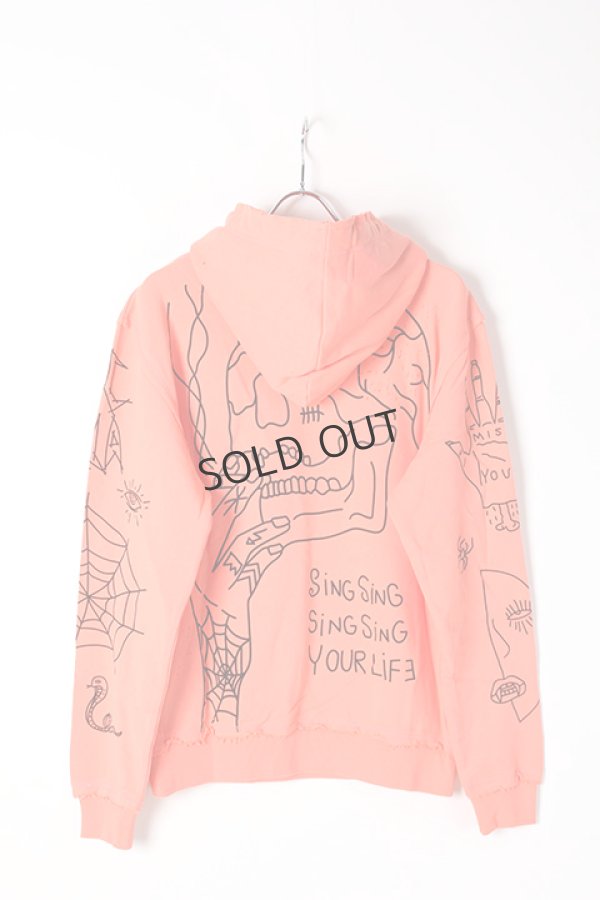 画像5: {SOLD}Haculla ハキュラ SING STANDARD SHOULDER HOODIE{HA02BJ-KH01-CRL-BJS} (5)