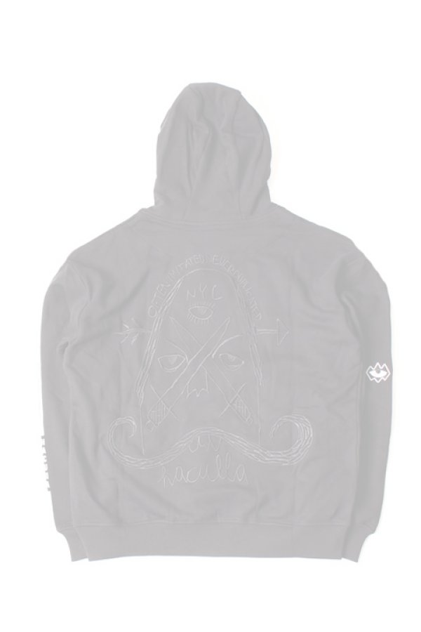 画像2:   Haculla ハキュラ OFTEN IMITATED DROP SHOULDER HOODIE{HA08AI-KH29-BLK-AIA} (2)