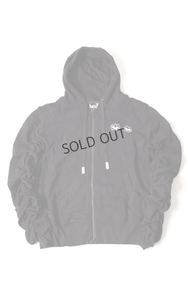 画像2: {SOLD}Haculla ハキュラ SKULL N EYEZ SHOULDER OVERSIZE SLEEVE{HA08AI-KH30-BLK-AIA} (2)