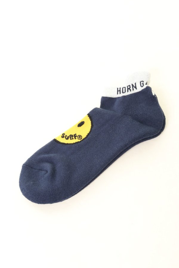 画像1: HORN GARMENT ホーンガーメント Happy Surf Socks【MEN and WOMEN】{HCF-2A-FS01-NVY-BBS} (1)
