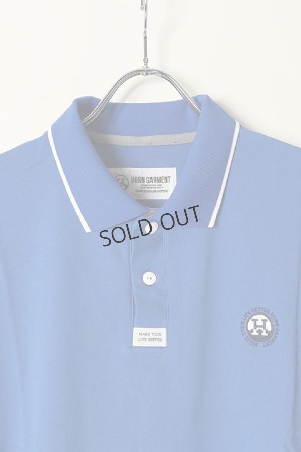 画像2: {SOLD}HORN GARMENT ホーンガーメント Polo{HCM-1C-AP01-BLU-BAA} (2)