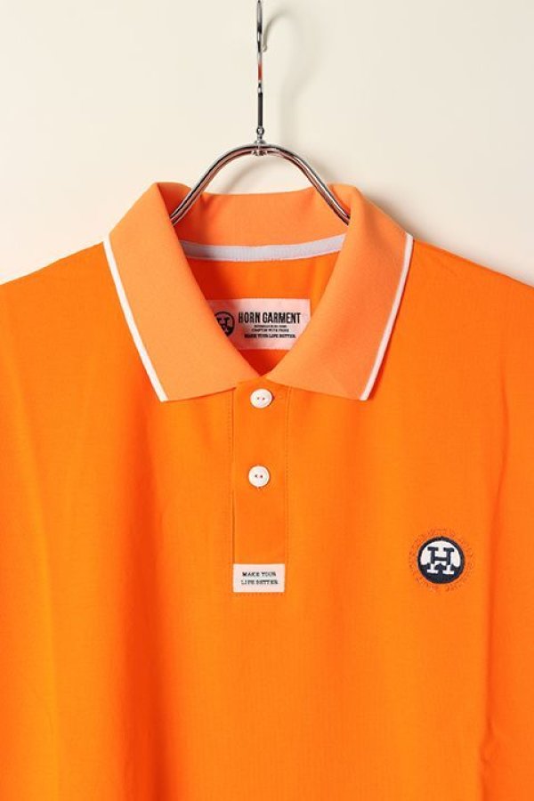 画像2: 【 40%OFF セール17,600円→10,560円】 HORN GARMENT ホーンガーメント Polo{HCM-1C-AP01-ORG-BAA} (2)
