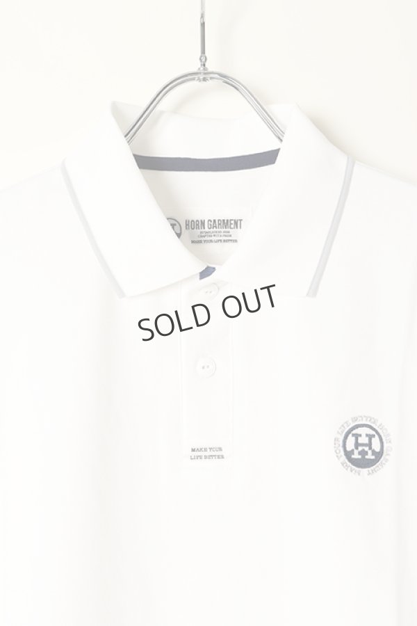 画像2: {SOLD}HORN GARMENT ホーンガーメント Polo{HCM-1C-AP01-WHT-BAA} (2)
