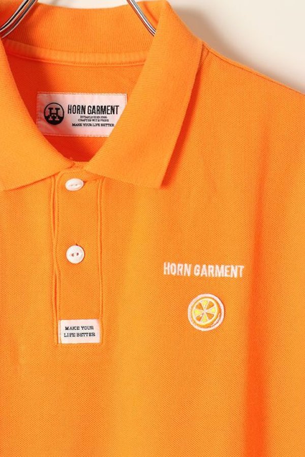 画像2: 【 40%OFF セール17,600円→10,560円】 HORN GARMENT ホーンガーメント Del Mar Polo | MEN{HCM-2A-AP01-ORG-BBS} (2)