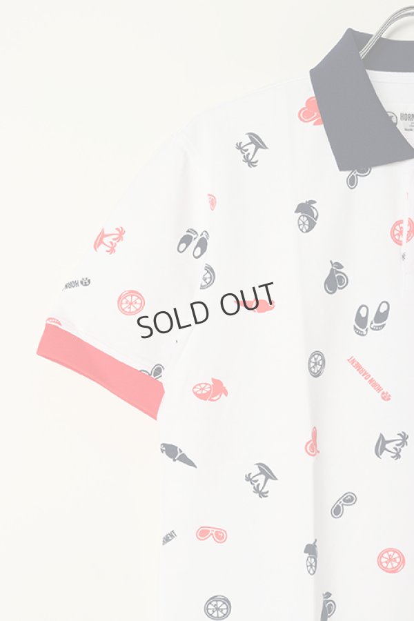 画像4: {SOLD}HORN GARMENT ホーンガーメント Polo{HCM-2A-AP03-WHT-BBS} (4)