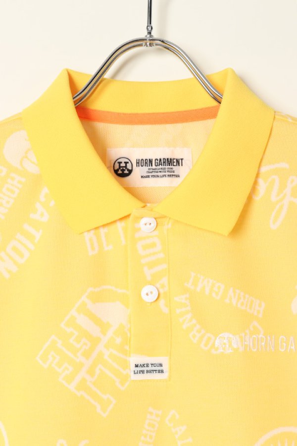 画像2: 【 40%OFF セール26,400円→15,840円】 HORN GARMENT ホーンガーメント Archive JQ Polo{HCM-2A-AP15-YEL-BBS} (2)
