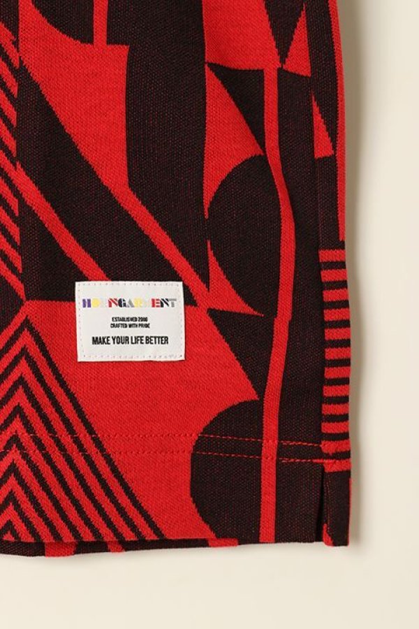 画像4: 【 40%OFF セール26,400円→15,840円】 HORN GARMENT ホーンガーメント Dialogue Jaquard Polo{HCM-2C-AP03-RED-BBA} (4)