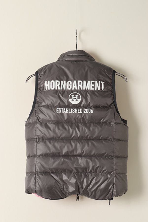 画像2: 【 40%OFF セール48,400円→29,040円】 HORN GARMENT ホーンガーメント DOWN VEST（リバーシブル）{HCW-1C-AD08-CCL/PNK-BAA} (2)