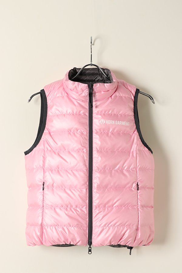 画像4: 【 40%OFF セール48,400円→29,040円】 HORN GARMENT ホーンガーメント DOWN VEST（リバーシブル）{HCW-1C-AD08-CCL/PNK-BAA} (4)