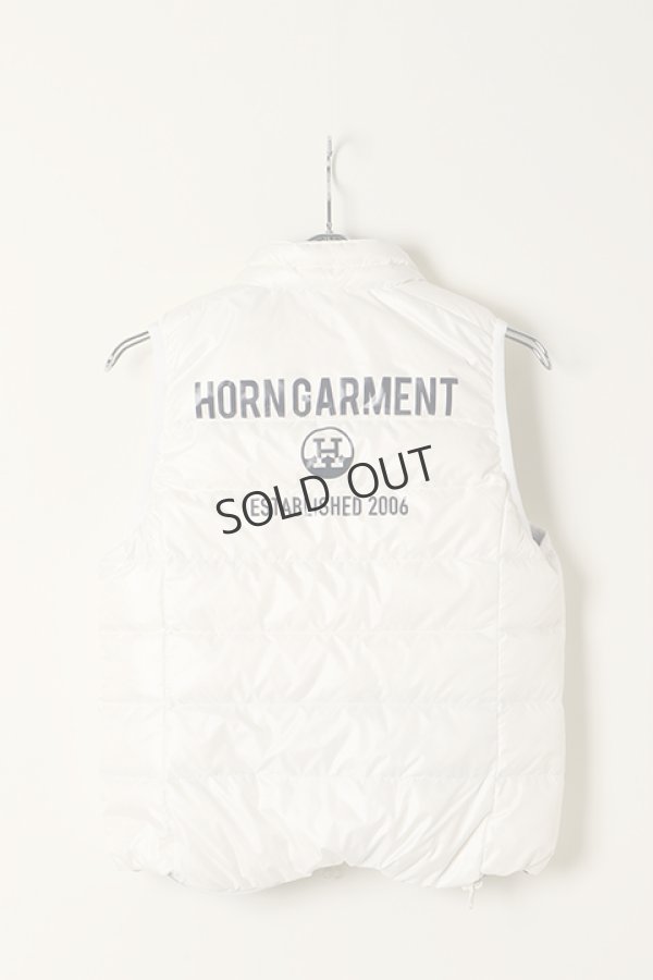画像2: {SOLD}HORN GARMENT ホーンガーメント DOWN VEST（リバーシブル）{HCW-1C-AD08-WHT/LGRY-BAA} (2)