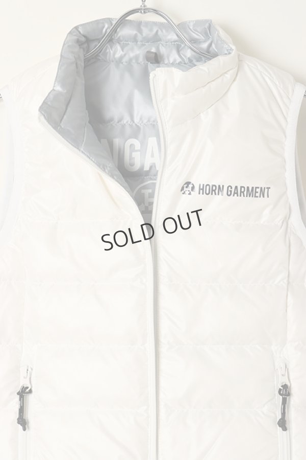 画像3: {SOLD}HORN GARMENT ホーンガーメント DOWN VEST（リバーシブル）{HCW-1C-AD08-WHT/LGRY-BAA} (3)