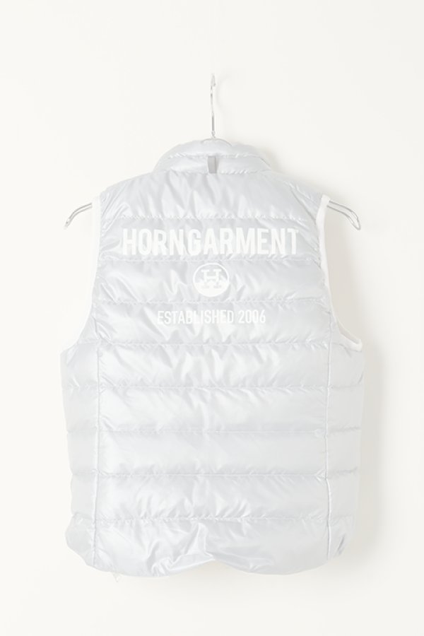画像5:   HORN GARMENT ホーンガーメント DOWN VEST（リバーシブル）{HCW-1C-AD08-WHT/LGRY-BAA} (5)