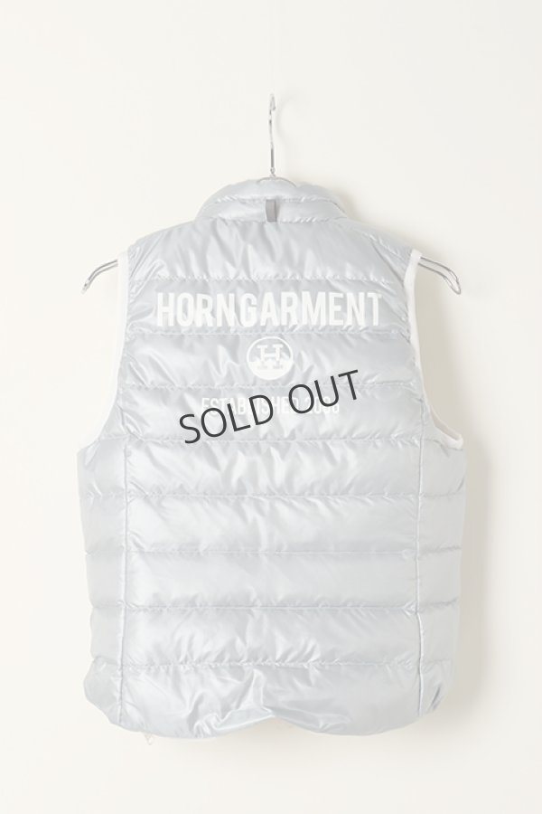 画像5: {SOLD}HORN GARMENT ホーンガーメント DOWN VEST（リバーシブル）{HCW-1C-AD08-WHT/LGRY-BAA} (5)