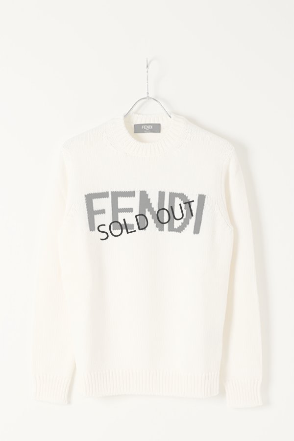 画像1: {SOLD}FENDI フェンディ FENDI MENS SWEATER{HFENFZZ387A3M3-WHT-BJA} (1)