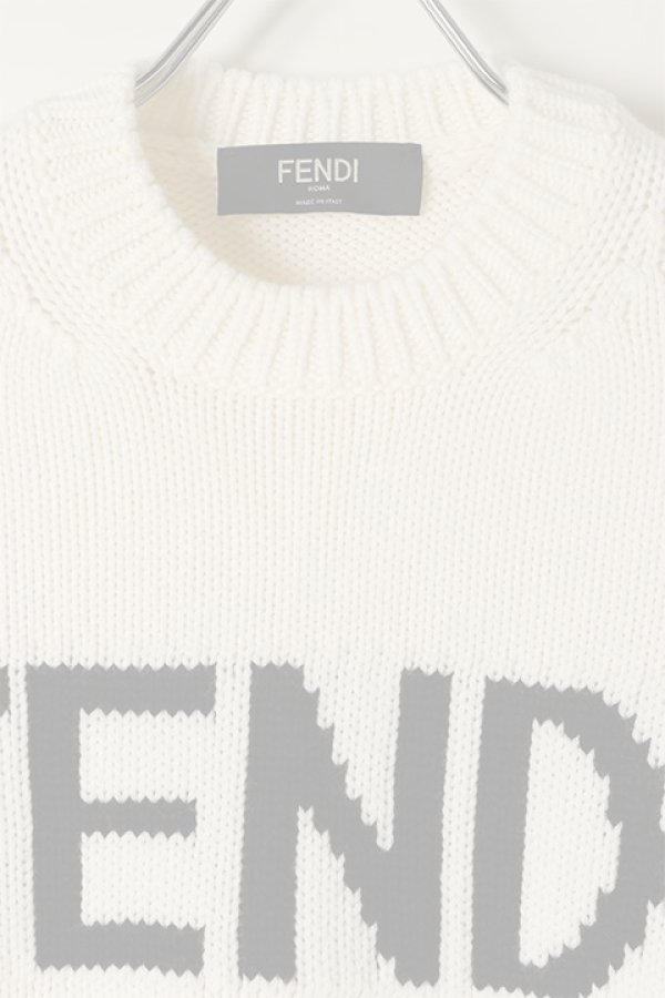 画像2:   FENDI フェンディ FENDI MENS SWEATER {HFENFZZ387A3M3-WHT-BJA}  :HFENFZZ387-WHT  (2)